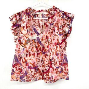 Marie Oliver Multicolor Ruffle Blouse